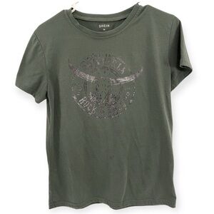 Shein‎ Women’s Cowgirls and Rock&Roll T-shirt Size M